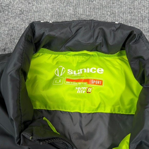 Sunice Vest Men L Black Neon Green Down Puffer US Open 2015 Golf Superlite FX - Picture 5 of 11